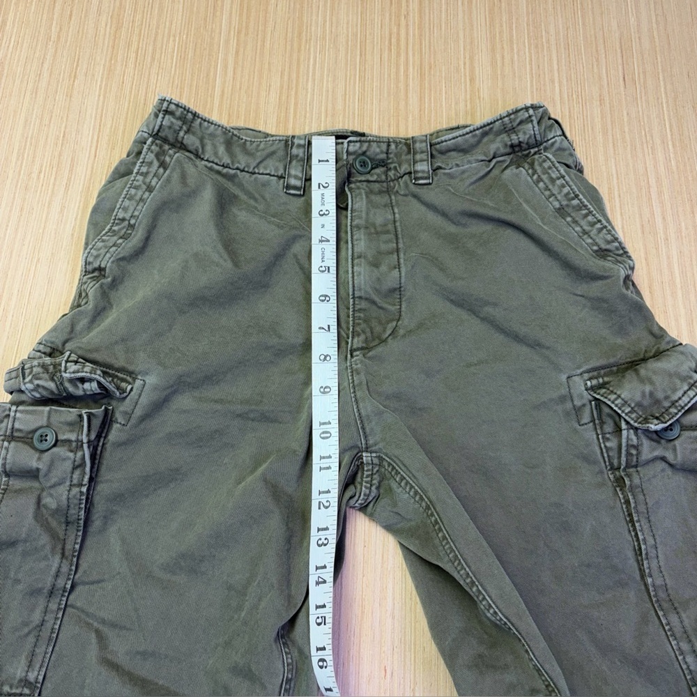 Abercrombie & Fitch Baggy Cargo Pants Mens 29x30(28) Green Retro Y2K Skater - Picture 5 of 8